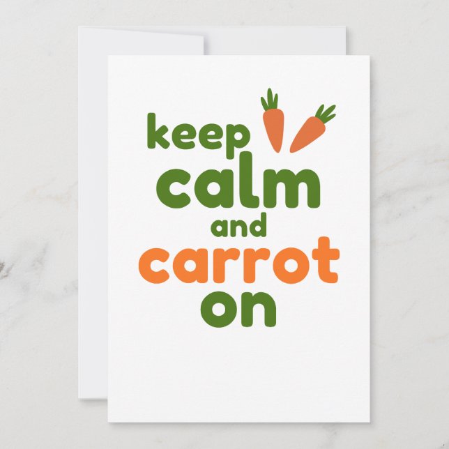 Carte Keep Calm and Carrot On (Devant)