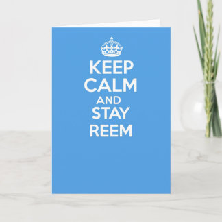 Carte Keep calm and carry on greetings card