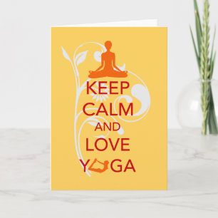 Carte Keep Calm and Love Yoga - unique fun design