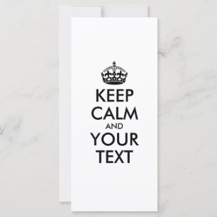 Carte KEEP CALM and YOUR TEXT
