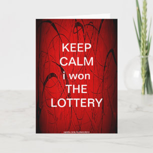 Carte KEEP CALM i a gagné LE LOTTERING