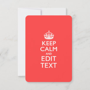 Carte KEEP CALM personnalisé et avoir votre texte sur ro