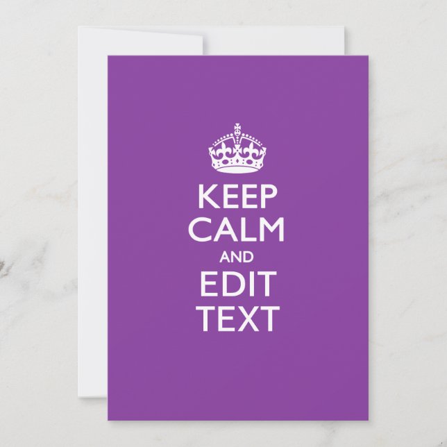 Carte KEEP CALM PERSONNALISÉ ET Éditer du texte sur viol (Devant)