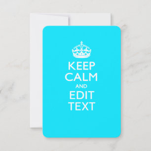 Carte KEEP CALM PERSONNALISÉ ET modifier le texte sur Pe