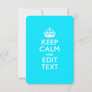 Carte KEEP CALM PERSONNALISÉ ET modifier le texte sur Pe