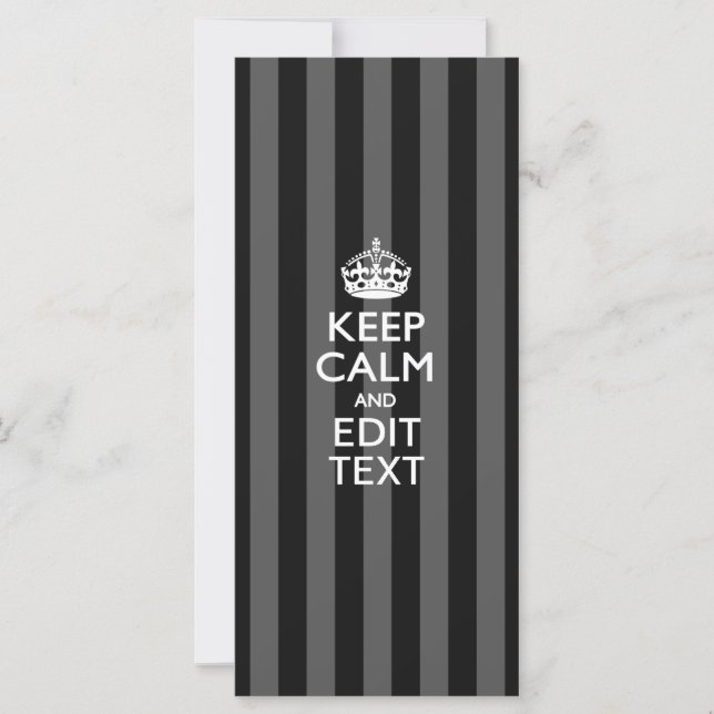 Carte KEEP CALM personnalisé et votre texte sur les band (Devant)