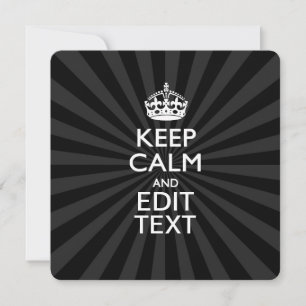 Carte KEEP CALM personnalisé et votre texte sur Sunburst