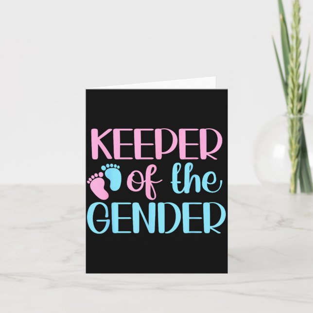 Carte Keeper Of The Gender Pregnancy Announcement Gender (Devant)