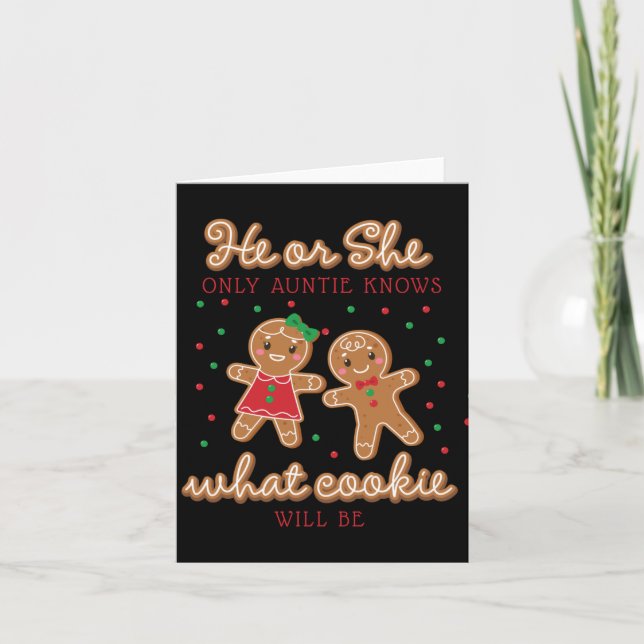 Carte Keeper Of The Gender Reveal Gingerbread Auntie T S (Devant)