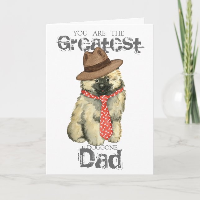 Carte Keeshond Papa (Devant)