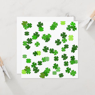 Carte Kelly green "Shamrocks en train de tomber"