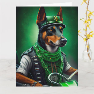 Carte Kelpie australienne conduite vélo St. Patrick's Da