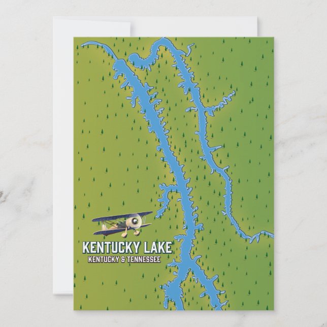 Carte Kentucky Lake USA MAp (Devant)