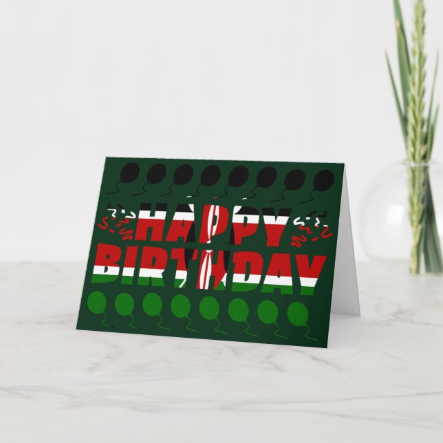 Carte Kenya Drapeau patriotique (Devant)