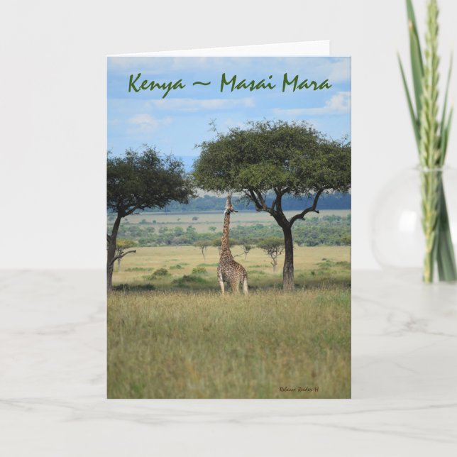 Carte Kenya Masai Mara Giraffe (Devant)