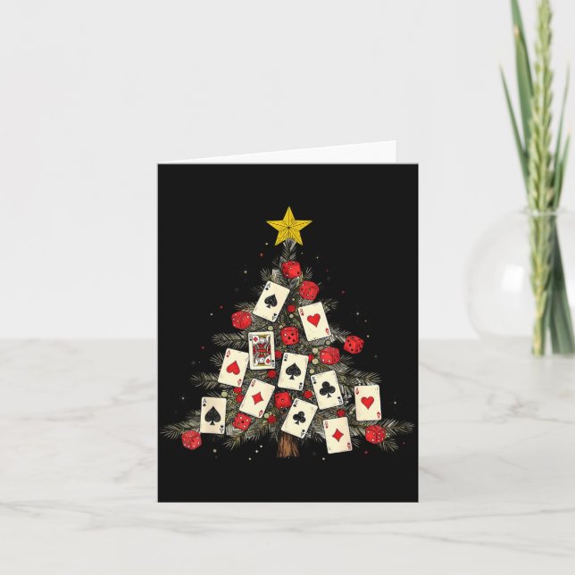 Carte Ker Cards Christmas Tree Gambling Funny Xmas Men  (Devant)