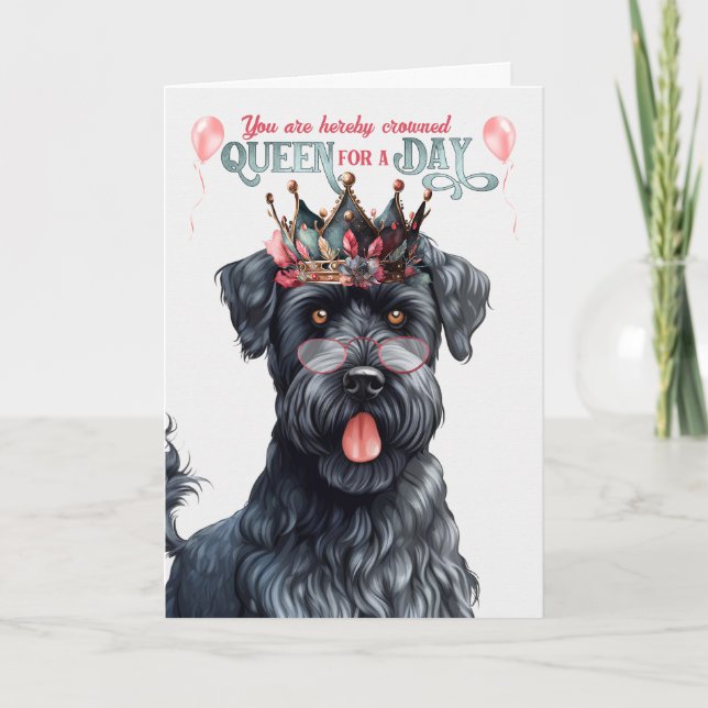 Carte Kerry Blue Terrier Chien Reine Jour drôle Annivers (Devant)