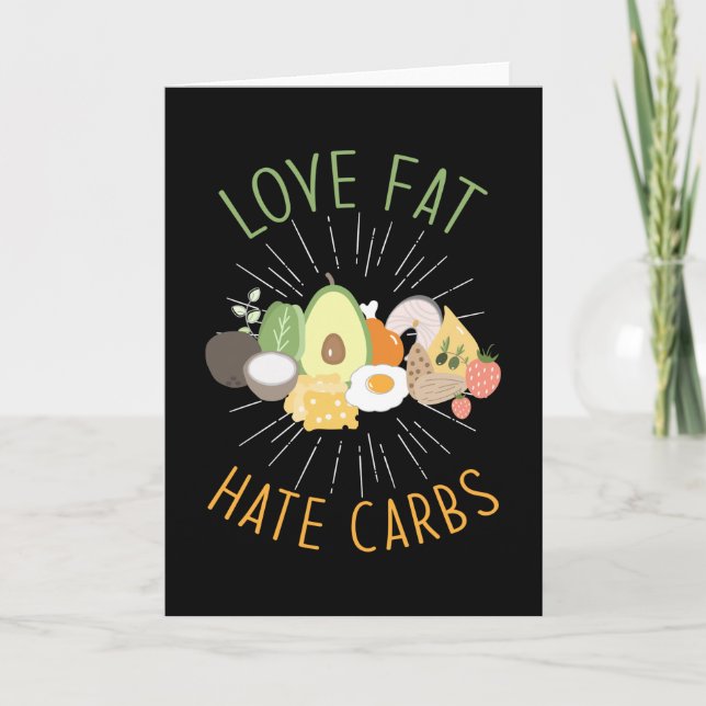 Carte Keto Diet faible teneur en glucides (Devant)