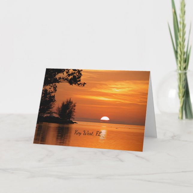 Carte Key West, coucher de soleil de Floride, (Devant)