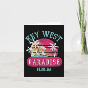 Carte Key West Sunset Vintage Florida Beach Art de nouve