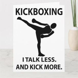 Carte Kickboxing Arts Martiaux Combattant Kickboxing
