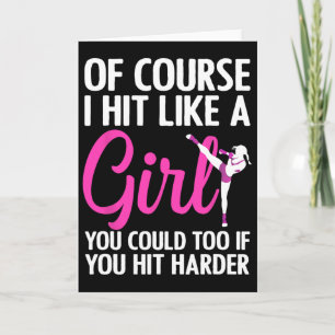 Carte Kickboxing Cool Pour Femmes Filles Taekwondo Karat