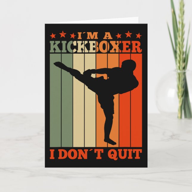 Carte Kickboxing Je suis un kickboxeur Je n'abandonne pa (Devant)