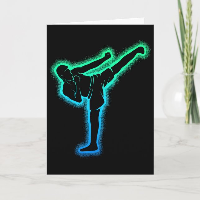 Carte Kickboxing Kickboxer Karate Taekwondo Kids Boys Me (Devant)