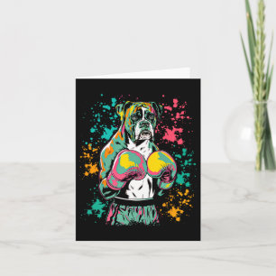 Carte Kickboxing Ou Boxer Chien Drôle Pour Hommes Femmes