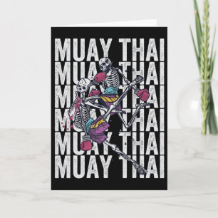 Carte Kickboxing thaïlandais, squelettes de Muay Thai, M