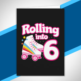 Carte Kids Skate Party - 6e anniversaire - Roller Skate