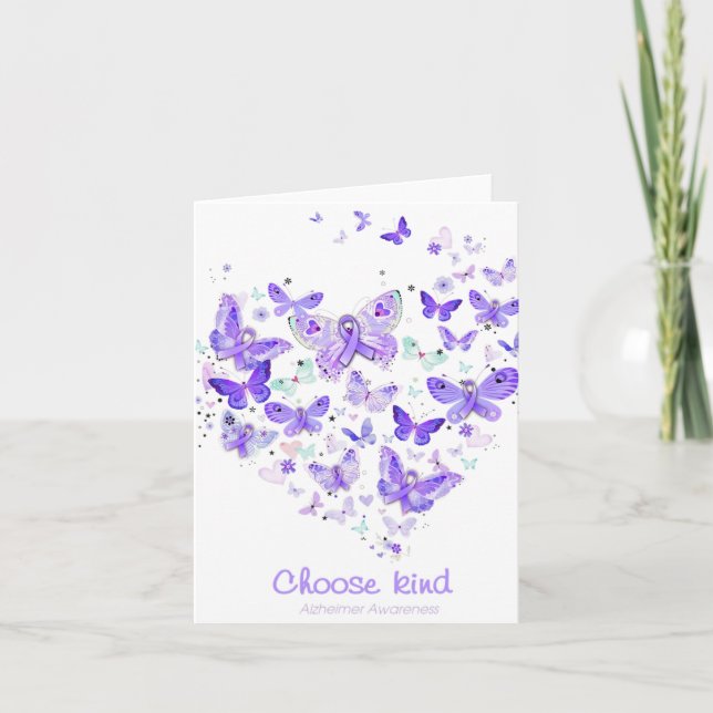Carte Kind Alzheimerheimer Sensibilisation Papillons Coe (Devant)