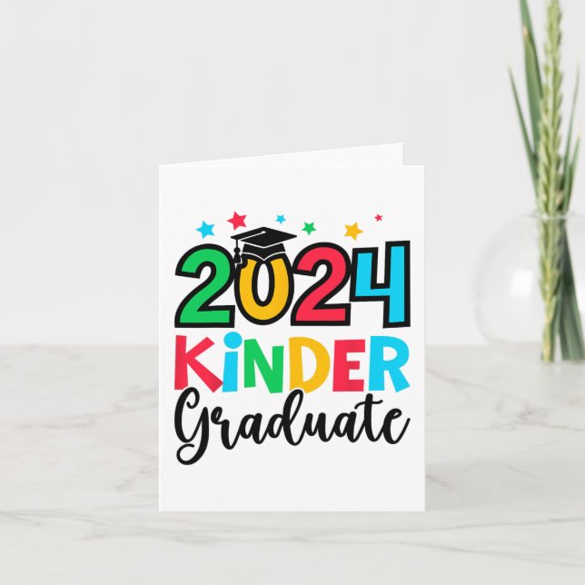 Carte Kinder Graduate Kindergarten 2024 Cadeaux d'études (Devant)