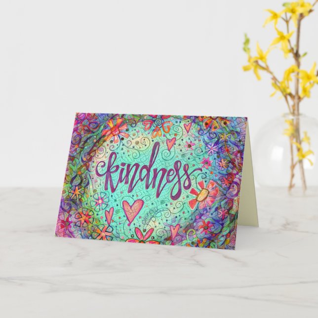 Carte Kindness Inspirationnel Plutôt Floral Whimsical (Fleur jaune)