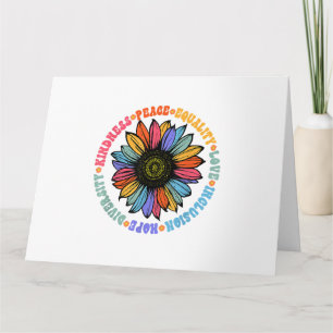 Carte Kindness Peace Equality Love Hope Diversity Human