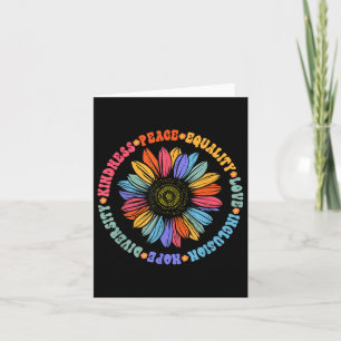 Carte Kindness Peace Equality Love Hope Diversity Human