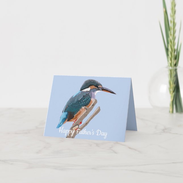 Carte Kingfisher et Willow éditable Fête du Père (Devant)