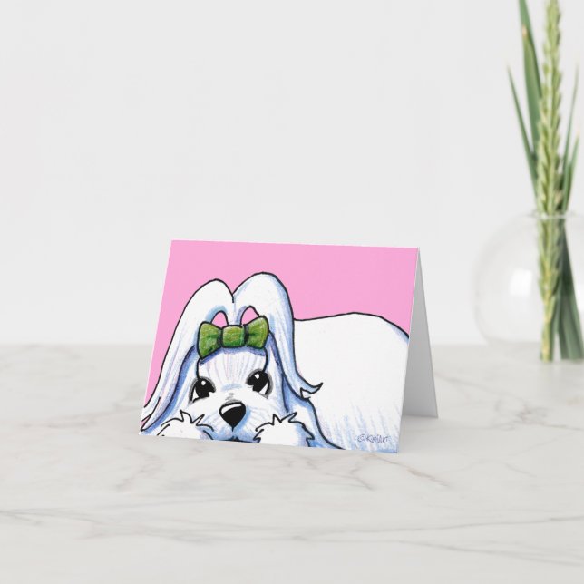 Carte KiniArt Precious Maltese Note Card (Devant)