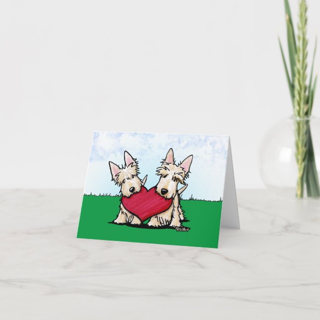 Carte KiniArt Scottish Terrier Duo (Devant)