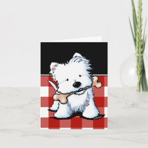 Carte KiniArt Westie Bone Appetit