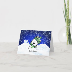Carte KiniArt Winter Westie Note