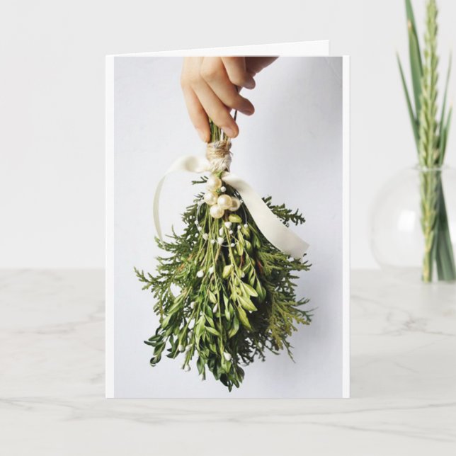 CARTE KISS ET SOUHAITS ET MISTLETOE SÛR (Devant)