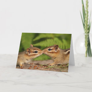 Carte Kissing Baby Chipmunks