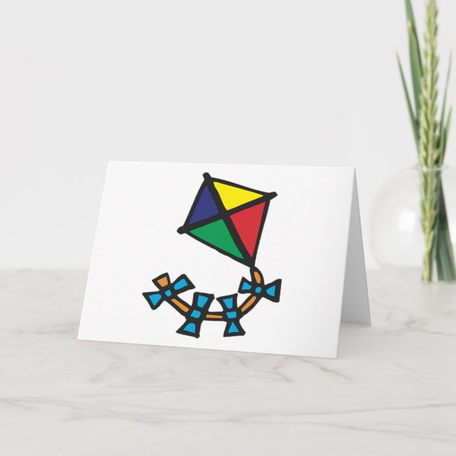 Carte Kite coloré (Devant)