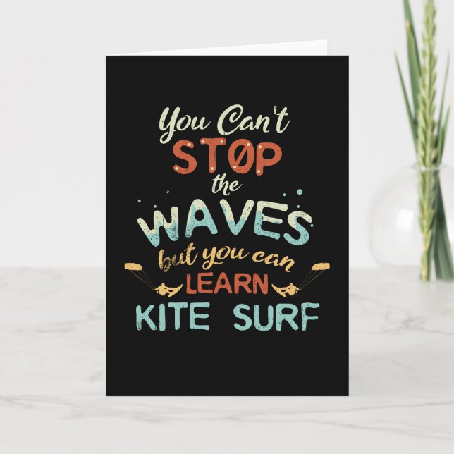 Carte Kite Surf Kitesurf Stop Waves Surf Windsurf (Devant)