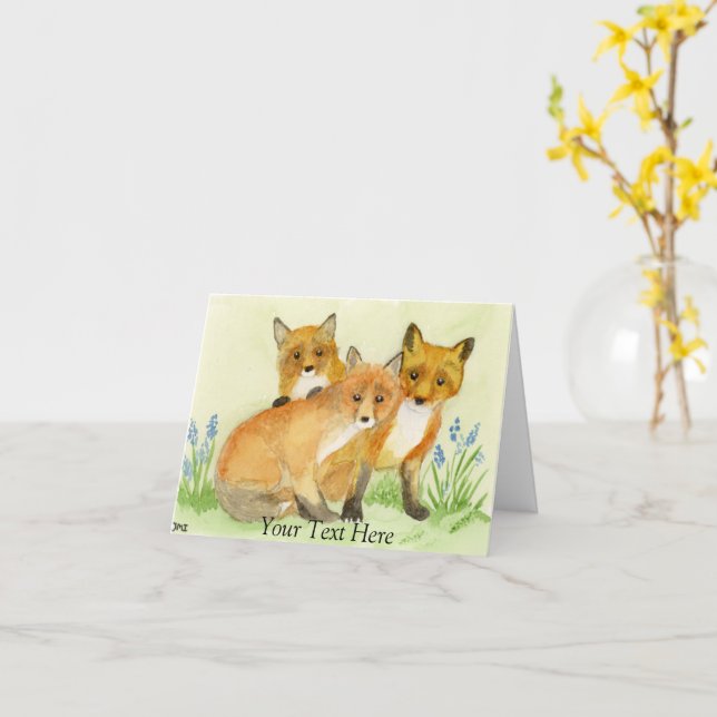 Carte Kits Fox (Fleur jaune)