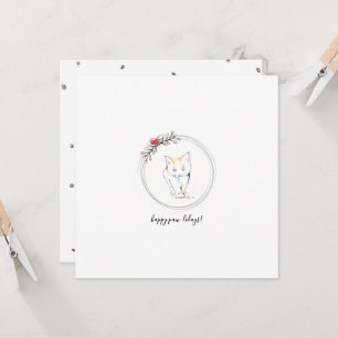 Carte Kitten Happy Paw-Lidays Noël