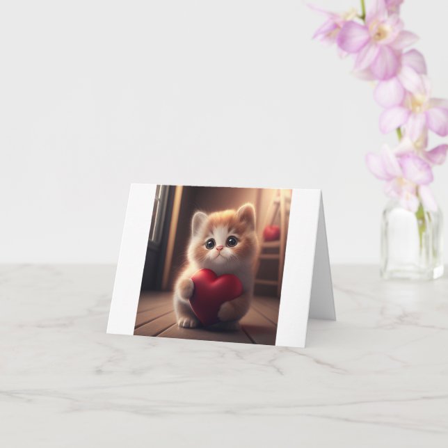 Carte Kitten Love (Orchidée)