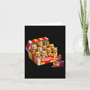 Carte Kitten Nuggets Amoureux des chats Cadeau Alimentat