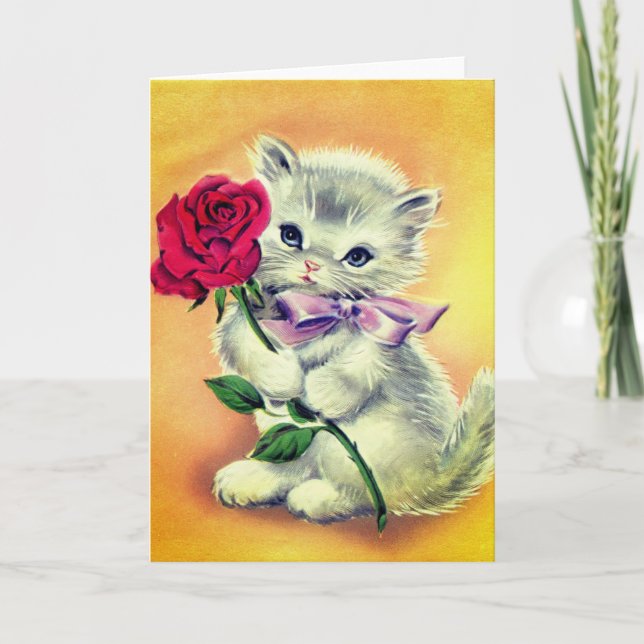 Carte Kitten vintage (Devant)